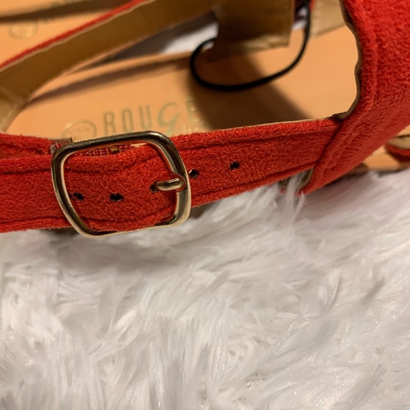 🆕Rouge Helium Red Women Crisscrossed Front Sandal - Picture 13 of 16